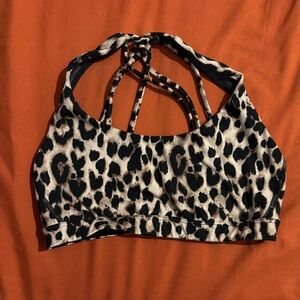 PINK Victoria's Secret Leopard Print Sports Bra